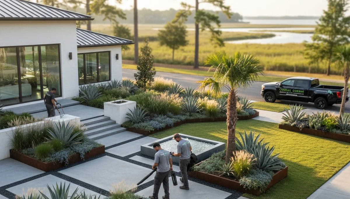 Charleston, SC landscaping design and maintenance for a professional residential outdoor space