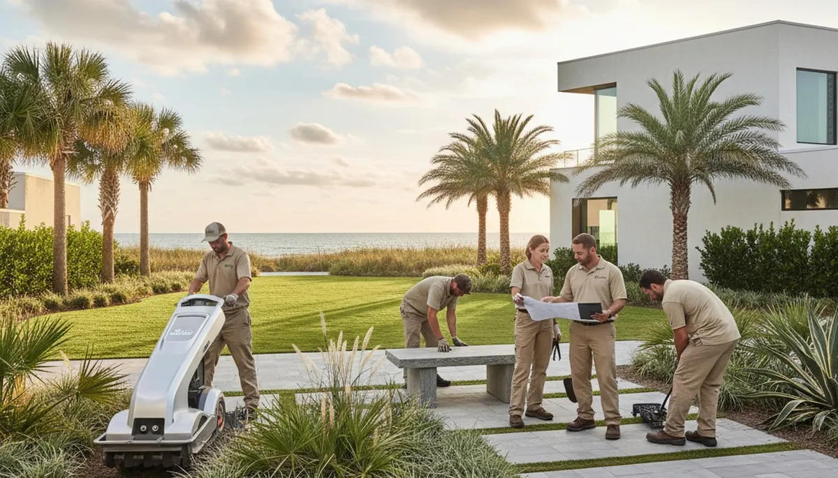 Charleston SC landscaping design service for residential outdoor spaces