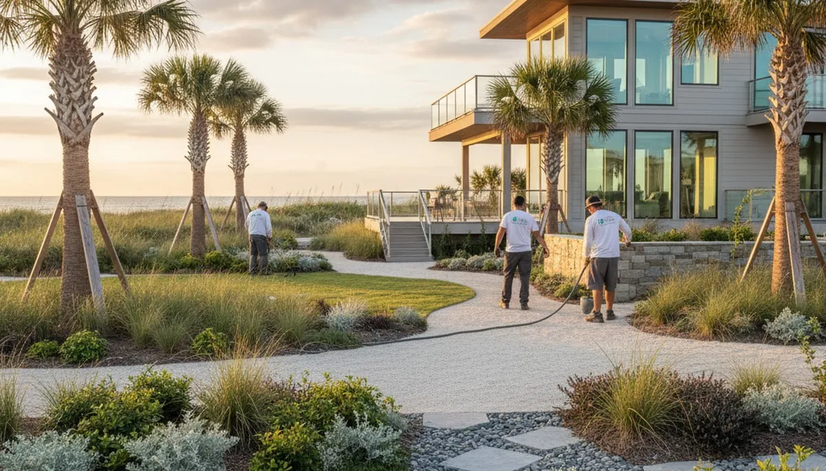 Charleston, SC landscaping design for residential outdoor living space by Charleston Landscape Design