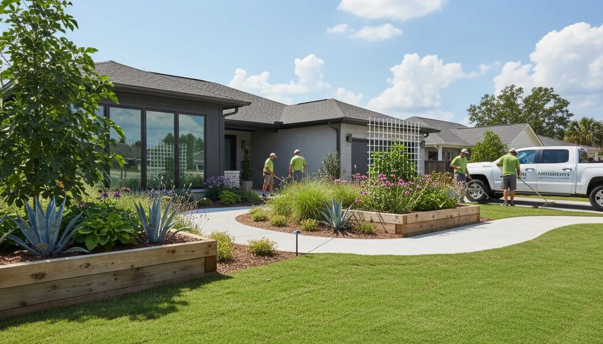 Charleston, SC landscaping team designing a custom residential landscape for a local property