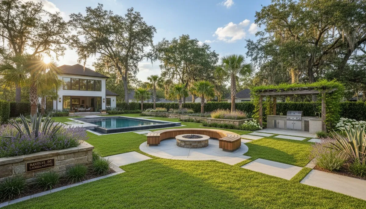 Charleston, SC landscaping team designing a custom outdoor space for a residential property