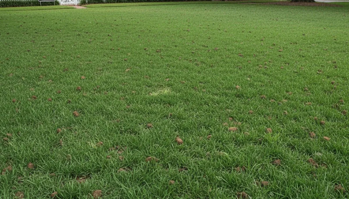 Post-aeration lawn recovery showing greener grass and core breakdown in Charleston, SC landscaping service