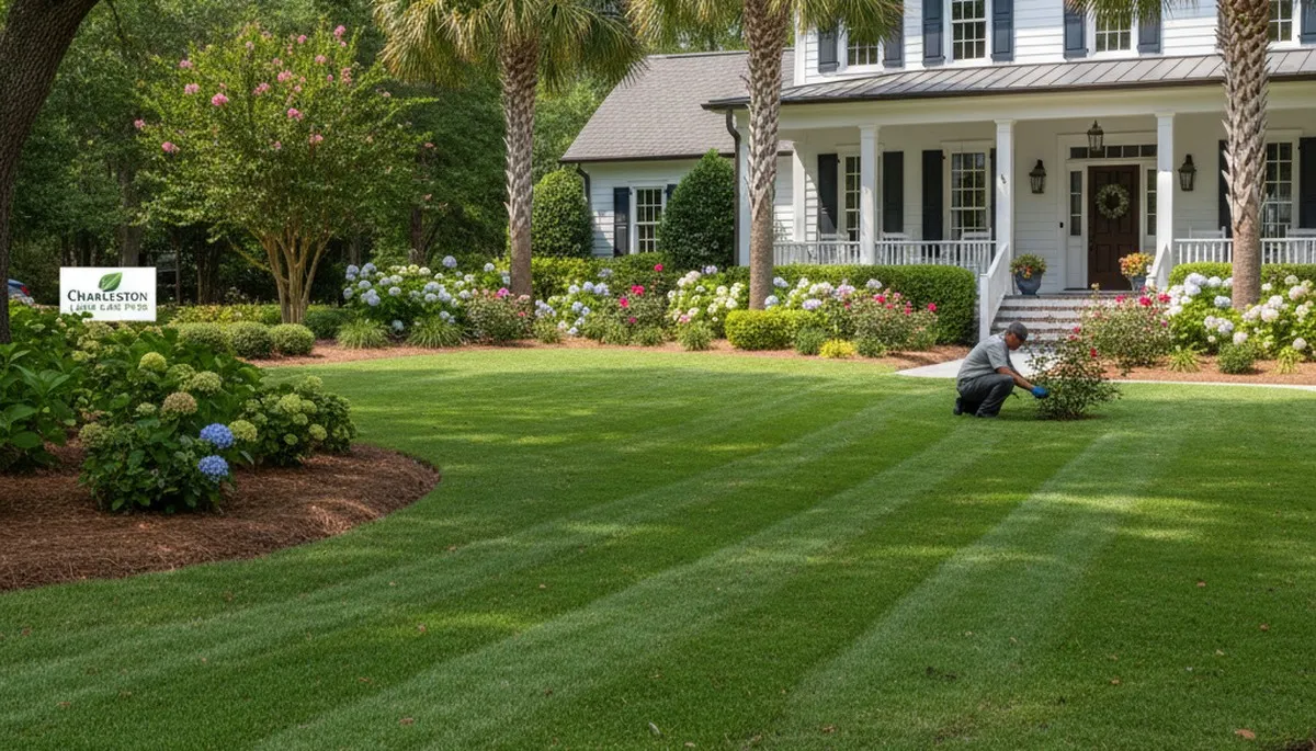 Pristine Charleston SC lawn after professional maintenance by Chop Chop Landscaping